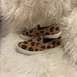 Leopard slip on sneakers